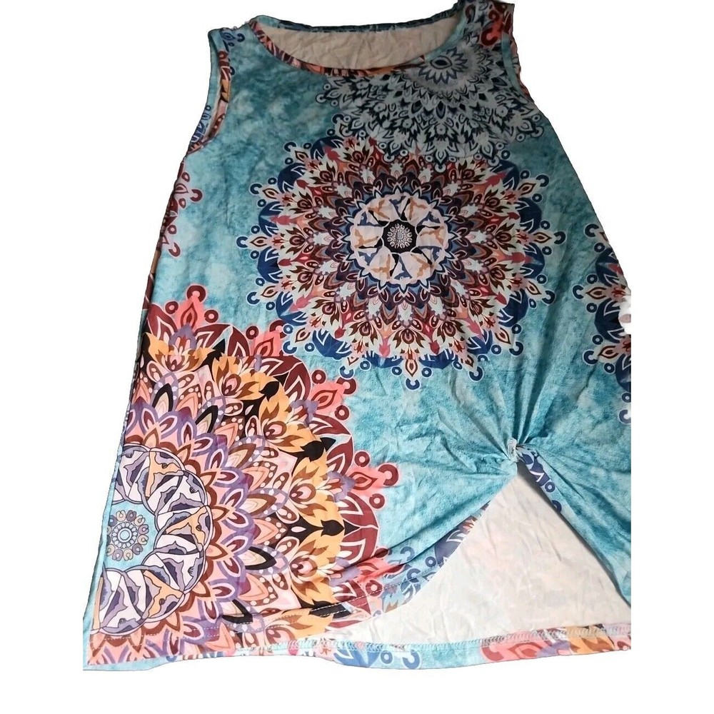 Womens summer multi color sleeveless unique design Top Blouse Style With Tunic